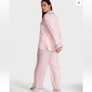 Iconic Victoria's Secret Pink and White Striped Pajama Set